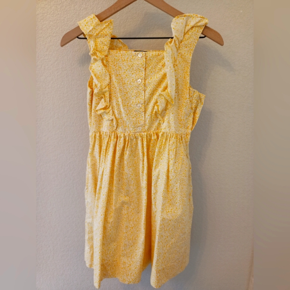 Ralph Lauren Yellow Lemon Floral Ruffle Sundress